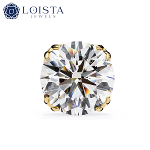 LOISTA ต่างหูเพชรโรสโกลด์ทรงกลมเพชรธรรมชาติทรงกลมเจียระไนแบบบริลเลียนท์เครื่องประดับหมั้นสุดคลาสสิกสำหรับผู้หญิง - Product Image 3