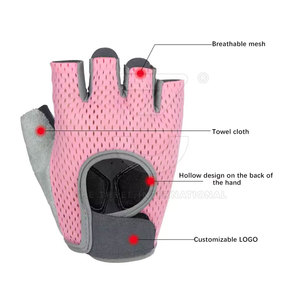 Advanced <b>Half</b> Finger Neoprene Exercise Fitness Gloves Non <b>Slip</b> Surface Stretch Material Professional Bulk Order - Product Image 6