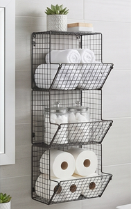 Cestas de Almacenamiento Modernas de Alambre Metálico, Organizador Rectangular Colgante de Pared para Organización y Almacenamiento Multiusos - Product Image 3