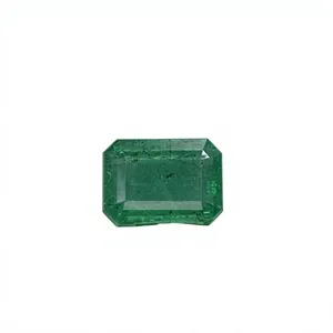 Émeraude naturelle certifiée du Zambie, taille octogonale, pierre à bon lustre, pierre précieuse non montée pour la création de bijoux, 1,44 carat - Product Image 1
