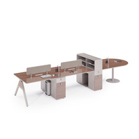Bureau de personnel en MDF de haute qualité, poste de travail commercial en open space avec cloison de séparation et tiroir pour bureau moderne