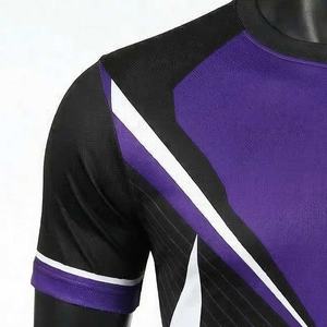 Camiseta de Manga Corta con Cuello Redondo y Estampado Geométrico Blanco y Negro para Hombre, Transpirable, Deportiva, de Punto, Corte Regular - Product Image 5