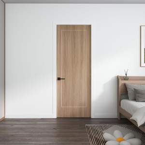 Porte intérieure en MDF de style moderne, luxe léger et simple, imperméable, pour hôtel, chambre, appartement ou hall, surface finie - Product Image 6
