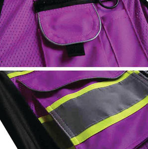Ropa de Seguridad Reflectante Transpirable con Múltiples Bolsillos, Chaqueta de Alta Visibilidad, Uniforme de Trabajo de Construcción, Chaleco de Seguridad Reflectante - Product Image 4