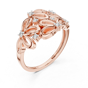 แหวนเพชรทรงกลมทองคำ 14K สำหรับผู้หญิง |   ชุดทำงาน |   เพชรที่เพิ่งเพาะเลี้ยง - Product Image 6