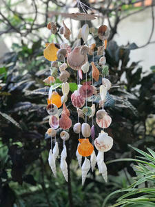 Carillon éolien en coquille inspiré de l'océan avec un son doux pour un balcon ou un porche de style plage - Product Image 6