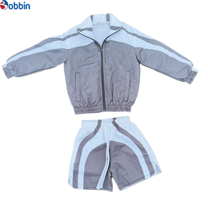 Comfortable Men's Orange White Color Blocking Sporty Tracksuit <b>Set</b> Stand Collar Zipper Jacket Shorts Breathable <b>Knitted</b> - Product Image 3