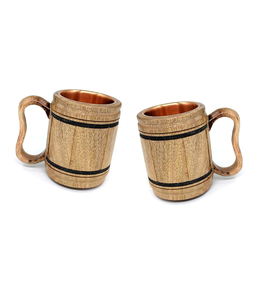Handicraft Wooden <b>Mugs</b> Cartoon Pattern Straw Classic Style <b>Smart</b> Feature Premium Quality Business Gift - Product Image 1