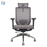 Chaise de bureau exécutive ergonomique moderne entièrement en maille, multifonctionnelle, réglable, pivotante, avec mécanisme synchrone auto-ajustable en hauteur