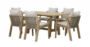 Ensemble de salle à manger d'extérieur en bois d'acacia de haute qualité Meubles de patio de jardin élégants pour les espaces de vie modernes pour la cour - Product Image 4