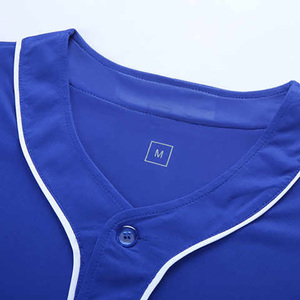 Maillot de baseball personnalisé 100% polyester respirant léger col rond impression par transfert thermique séchage rapide sans manches tenue d'équipe - Product Image 4