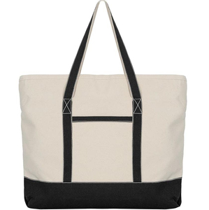 Sac fourre-tout en toile de coton grande capacité, nouvelle arrivée, personnalisable, avec poche zippée, motif léopard personnalisé, sacs de shopping en toile - Product Image 1