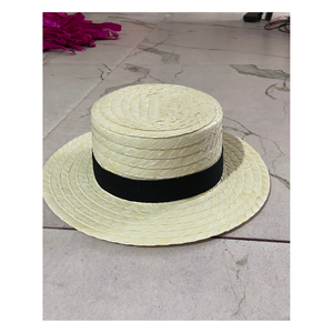 Chapeau à large bord vierge en paille de papier écologique disponible pour la personnalisation DIY, vente en gros, style mexicain Bangora - Product Image 1