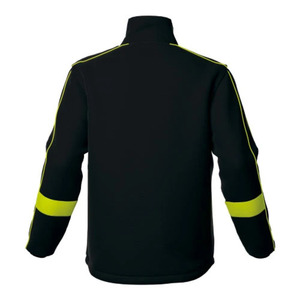 Chaqueta de Seguridad de Alta Visibilidad Negra con Franjas Reflectantes Amarillas, Diseño con Cierre Completo, Ropa de Trabajo, Softshell - Product Image 4