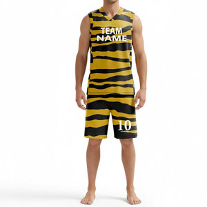 Uniforme de basket-ball de bonne qualité, séchage rapide, uniforme de basket-ball pour hommes, short à manches courtes, uniforme d'équipe de basket-ball - Product Image 2