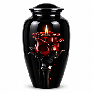 Urna Funeraria de Lujo Premium con Adhesivo Conmemorativo para Fotos y Esmalte, para Cenizas Humanas de Adultos - Product Image 4