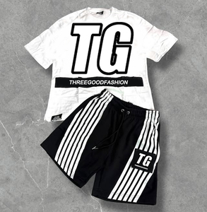 Ensemble de survêtement décontracté pour homme avec logo personnalisé, 100% coton velours, sequins thermocollés, séchage rapide, fermeture éclair, polo et short de jogging - Product Image 5