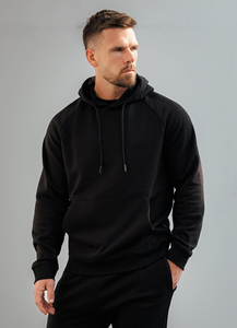 Sweat à capuche pour homme, tissu technique de qualité supérieure, 65% coton, 35% [matière technique], coupe ajustée, doublure lisse, poches cachées - Product Image 4