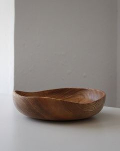 Assiette de service en bois de manguier artisanale, écologique, sans BPA, avec support, finition polie, design classique pour les occasions de mariage - Product Image 2