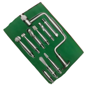 ชุดเครื่องมือผ่าตัด Hudson Brace 10 ชิ้น พร้อมหัวเจียร 3 ชิ้น หัวเจาะ 3 ชิ้น และเครื่องเจาะรู 2 ชิ้น ทำจากเหล็กกล้าไร้สนิม จำหน่ายส่ง - Product Image 5