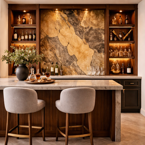 Autumn Rustic Translucent Veneer Stone Sheet Natural Warm Glow Finish for Backlit Interior Design Walls <b>Ceilings</b> Features - Product Image 1