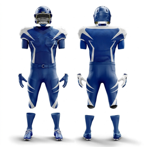 Uniforme de football américain personnalisé blanc et or, imprimé par transfert thermique, respirant, ajusté, pour hommes, toutes saisons, avec devant élastique - Product Image 4
