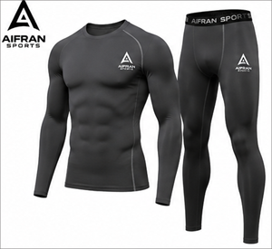<b>Compression</b> Wear Set <b>Men's</b> Sports Quick Dry Long Sleeve <b>Compression</b> <b>Shirt</b> & <b>Compression</b> Tights (Polyester/Nylon) - Product Image 3