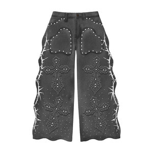 Ensemble de survêtement unisexe respirant streetwear imprimé personnalisé, manches longues, fermeture éclair, motif croisé, coupe régulière, pour adulte, hiver, deux pièces - Product Image 4