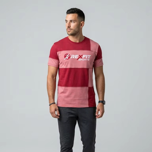 เสื้อยืดผู้ชายสีดำเรียบง่าย ผ้าโพลีเอสเตอร์/คอตตอน เป็นมิตรกับสิ่งแวดล้อม แห้งเร็ว ทรงปกติ ผลิตจากโรงงาน ขายส่ง ราคาถูก - Product Image 1