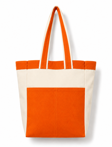 Canvas Tote <b>Bag</b> <b>Large</b> Navy White Panelled Shoulder Handle Shopping <b>Beach</b> <b>Bag</b> - Product Image 2