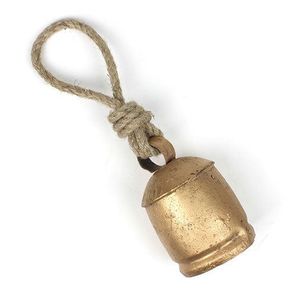 New Arrival <b>Small</b> Rustic Metal Christmas <b>Bell</b> Jute Loop Handmade Vintage Decorative Hanging Custom Size Home Garden Decor - Product Image 1