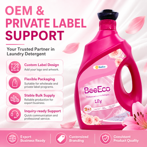 Détergent à lessive liquide biodégradable écologique BeeEco Professional Lily 3,5 kg x 3, parfum floral, vente en gros, pour usage textile - Product Image 5