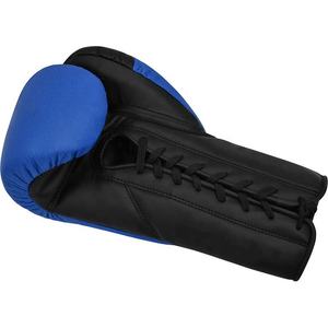 Guantes de boxeo de cuero con logotipo personalizado de alta calidad con cierre de cordones para la práctica de artes marciales - Product Image 3