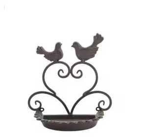 Bol de bain pour oiseaux en verre de 12 pouces, peint à la main, mangeoire pour oiseaux, plateau d'abreuvement extérieur pour oiseaux sauvages, station d'eau pour jardin, art paysager - Product Image 4