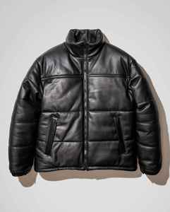 Wholesale <b>Men</b> <b>leather</b> <b>jacket</b> <b>Men's</b> 100% Genuine Sheep Skin Lambskin Puffer Style <b>Leather</b> <b>Jacket</b> Fine Quality Plain Dyed - Product Image 5