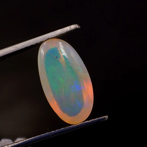 Ópalo de fuego natural blanco Welo, cabujón de ópalo etíope de corte ovalado (2.60 ct) para la fabricación de joyas - Product Image 6