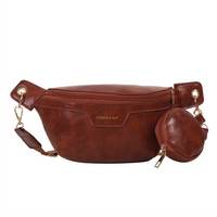 Sac Messager en Cuir PU BAGNEX B4900, Fermeture Éclair, Forme Oreiller, Sac Banane Décontracté, Pochette de Voyage Bandoulière – Vente en Gros