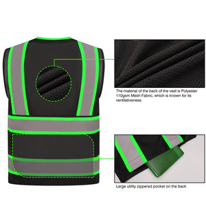 Chaleco de Seguridad para Hombre en Color Negro y Verde, Ajuste Perfecto, Cómodo, Duradero, Diseño Ergonómico Táctico, Embalaje Personalizado - Product Image 5