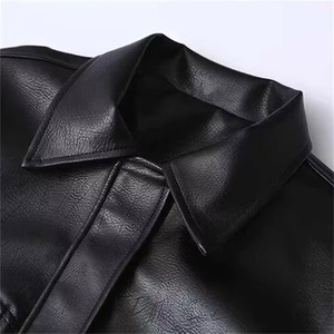 Premium <b>Womens</b> Bomber Leather <b>Jacket</b> With Custom Patches Ladies Cropped Leather <b>Jacket</b> Wholesale Supplier - Product Image 4
