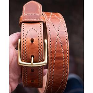 Cinturones de Cuero de Calidad para Hombre, con Hebilla Cuadrada de Latón, Estilo Premium, Hechos a Mano, de Lujo, para Regalo - Product Image 5