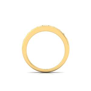 Anillo de Diamantes Cultivados en Laboratorio, Minimalista y de Lujo, en Plata de Ley 925 con Acabado en Oro de 10K para Mujer - Product Image 3