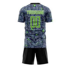 Custom Soccer Jersey Set Polyester Retro Design Heat-Transfer Printed Football Uniform Personalized Name OEM Short Quick Dry - Product Image 5