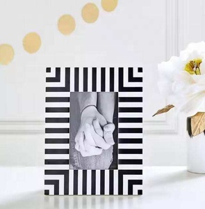 Handmade Eco-Friendly Bone Inlay Resin Rectangle Horizontal <b>Rustic</b> Modern Classic Photo Frame for Tabletop - Product Image 1