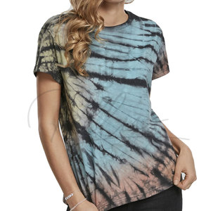 Camiseta Tie Dye de Alta Calidad para Mujer, Diseño Personalizado, Logotipo Personalizado, Ropa Urbana de Moda, Camiseta Tie Dye de Alta Calidad para Mujer - Product Image 4