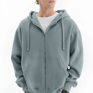 <b>Men's</b> Oversized Hooded Sweatshirt Solid <b>Black</b> Cotton Fleece Casual Pullover Pocket Design Autumn Wear 2026 - Product Image 2