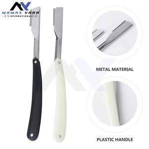 Couteau de barbier pliant de qualité supérieure, rasoir en acier inoxydable à bord droit pour la barbe, pour hommes et coiffeurs professionnels - Product Image 4