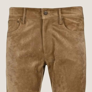 Custom Smart Range <b>Men's</b> Cow Suede <b>Leather</b> Pants Soft <b>Leather</b> <b>Jean</b> Style Casual Trousers Wholesale Supplier Odm/oem Manufacturer - Product Image 5