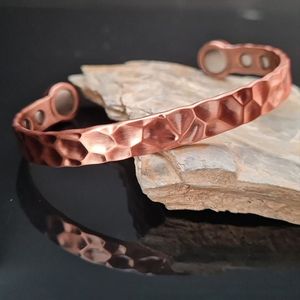 Hammered Ancient Arthritis Magnetic Pure Copper <b>Bracelet</b> Hot Sale Copper <b>Bracelet</b> Arthritis Pain Relief Copper Magnetic Therapy - Product Image 5