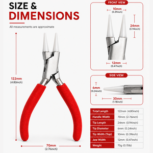 Non Marring Nylon Jaw Pliers Flat Nose Jewelry Tool <b>Soft</b> Jaw <b>Wire</b> Handling Shaping Craft DIY Durable Repair Tool - Product Image 5