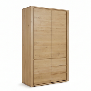 Armario Moderno de Madera Maciza Ecológico con Puertas Corredizas y Cajones para Dormitorio, Hotel o Sala de Estar - Product Image 1